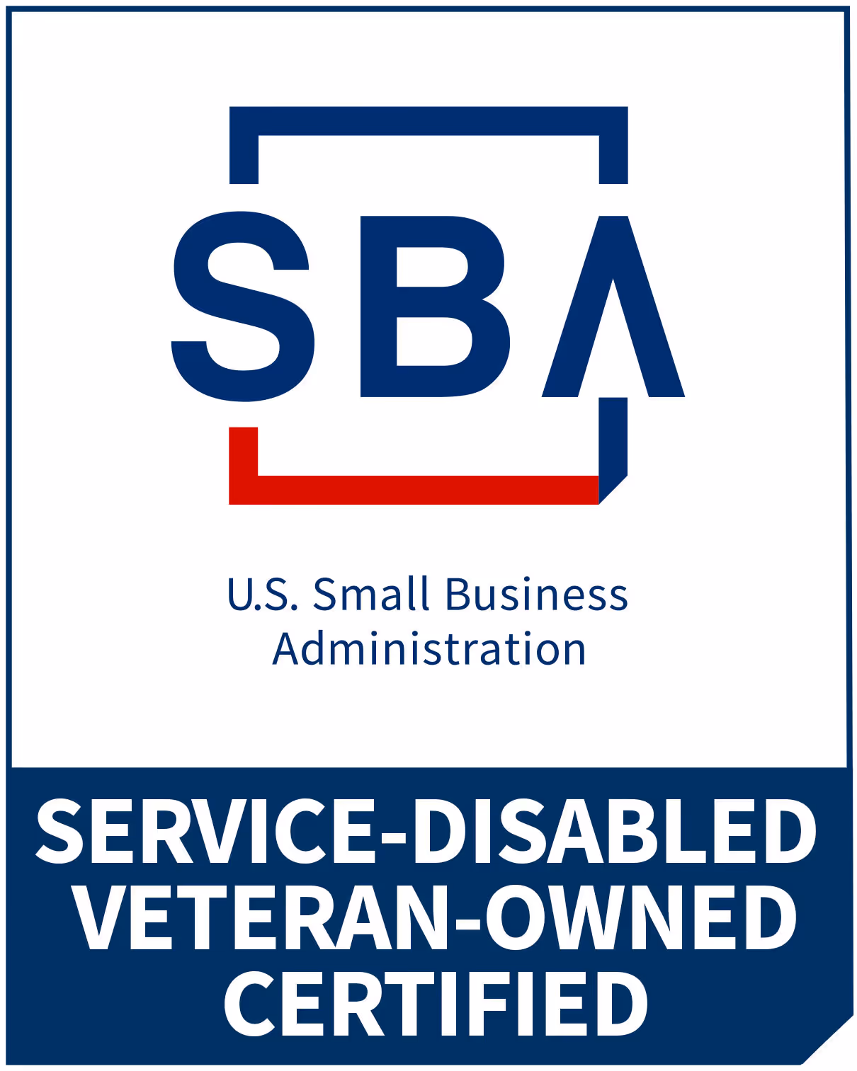 SBA Service-Disabled Veteran-Owned Small Business certified badge