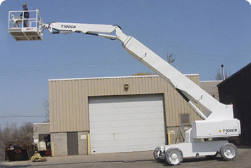 engineer standing on a crane