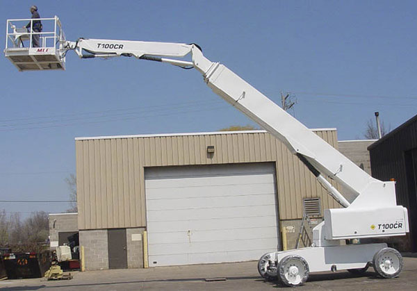 engineer working with the help of a crane